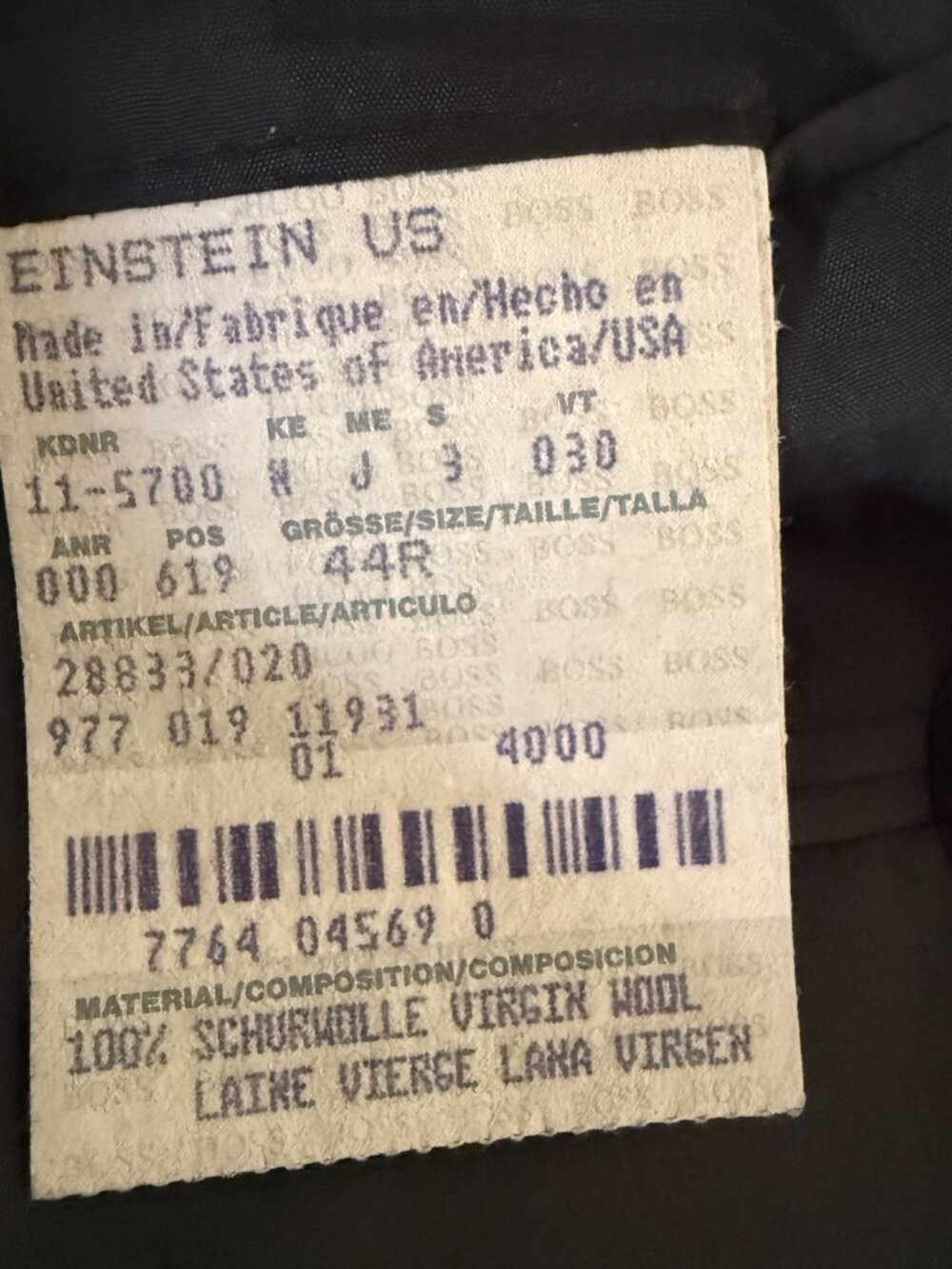 Hugo Boss Einstein Black Jacket - 44R - Picture 4 of 5